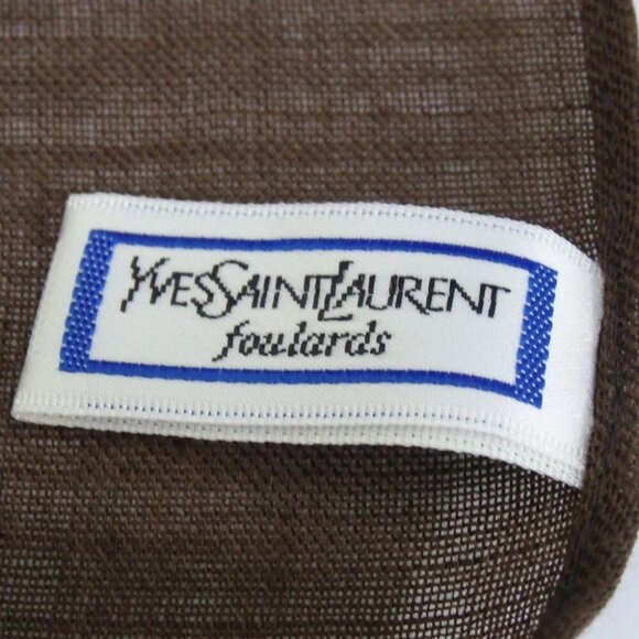 Authentic YVES SAINT LAURENT Tiger print large size scarf wool/silk [Used] - Picture 8 of 9